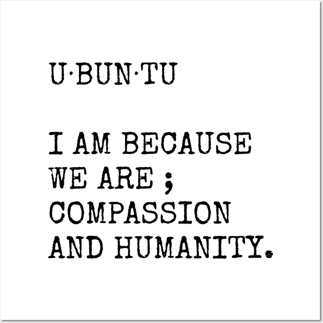 UBUNTU Definition - Meaning of Ubuntu Wall Art by InspireMe